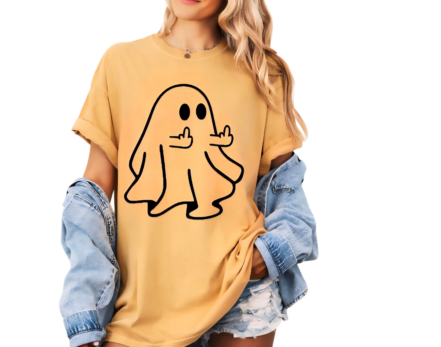 Happy Ghost Crewneck Sweatshirt Or T-shirt