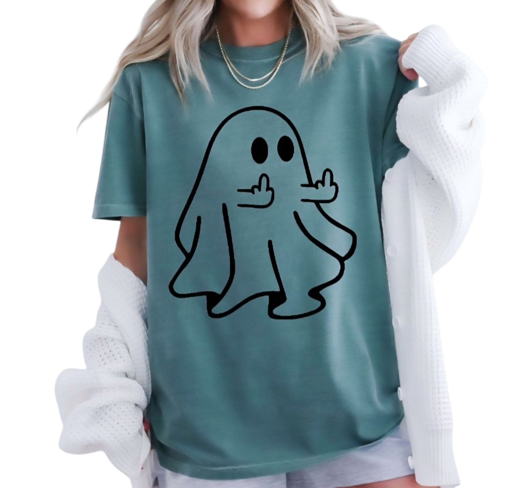 Happy Ghost Crewneck Sweatshirt Or T-shirt