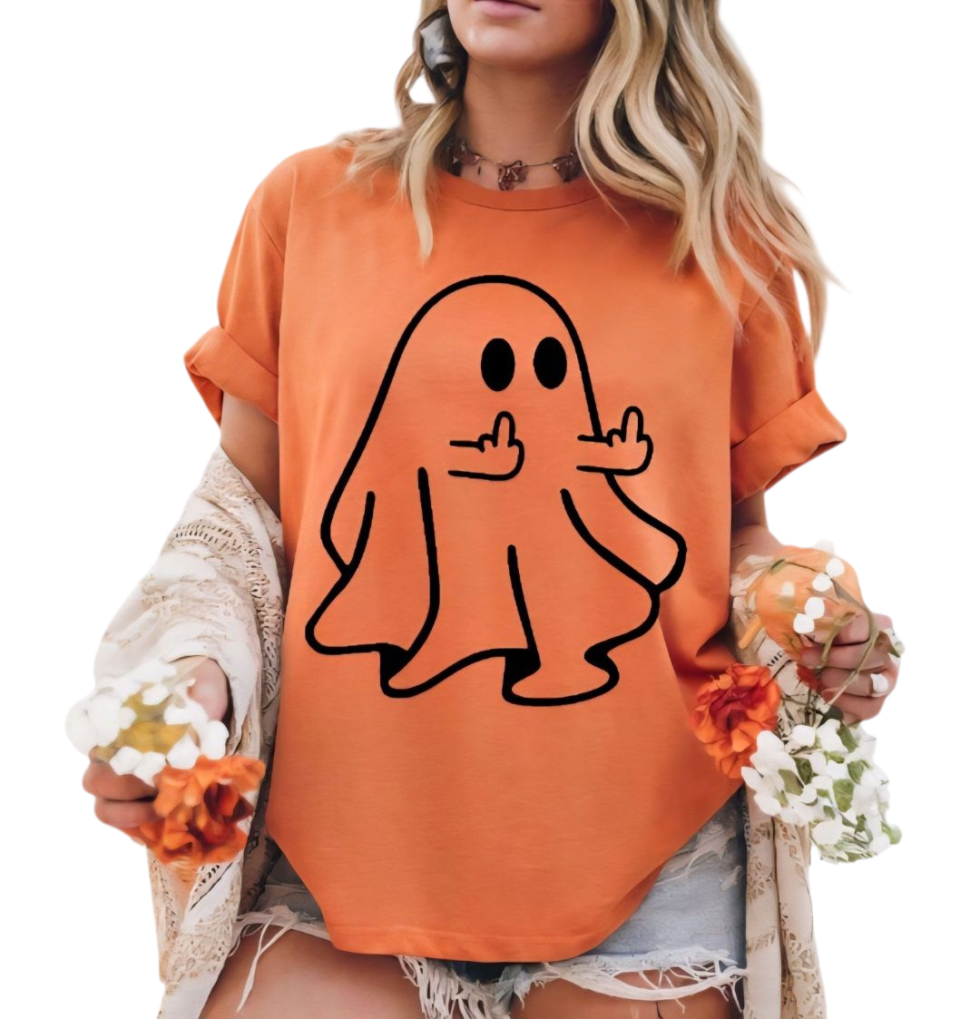 Happy Ghost Crewneck Sweatshirt Or T-shirt