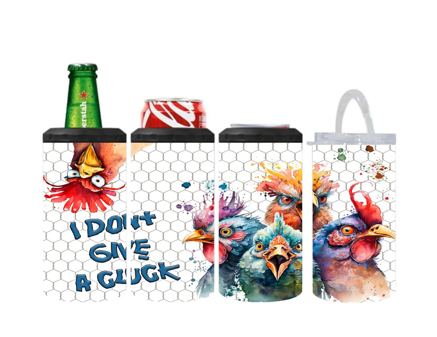 Funny 4-in-1 Can Cooler – Fits 12oz Bottles, Cans, Skinny Cans & 16oz Tumbler | Sassy & Sarcastic Designs | Stainless Steel Vacuum Insulated Drink Holder | Keeps Drinks Ice Cold