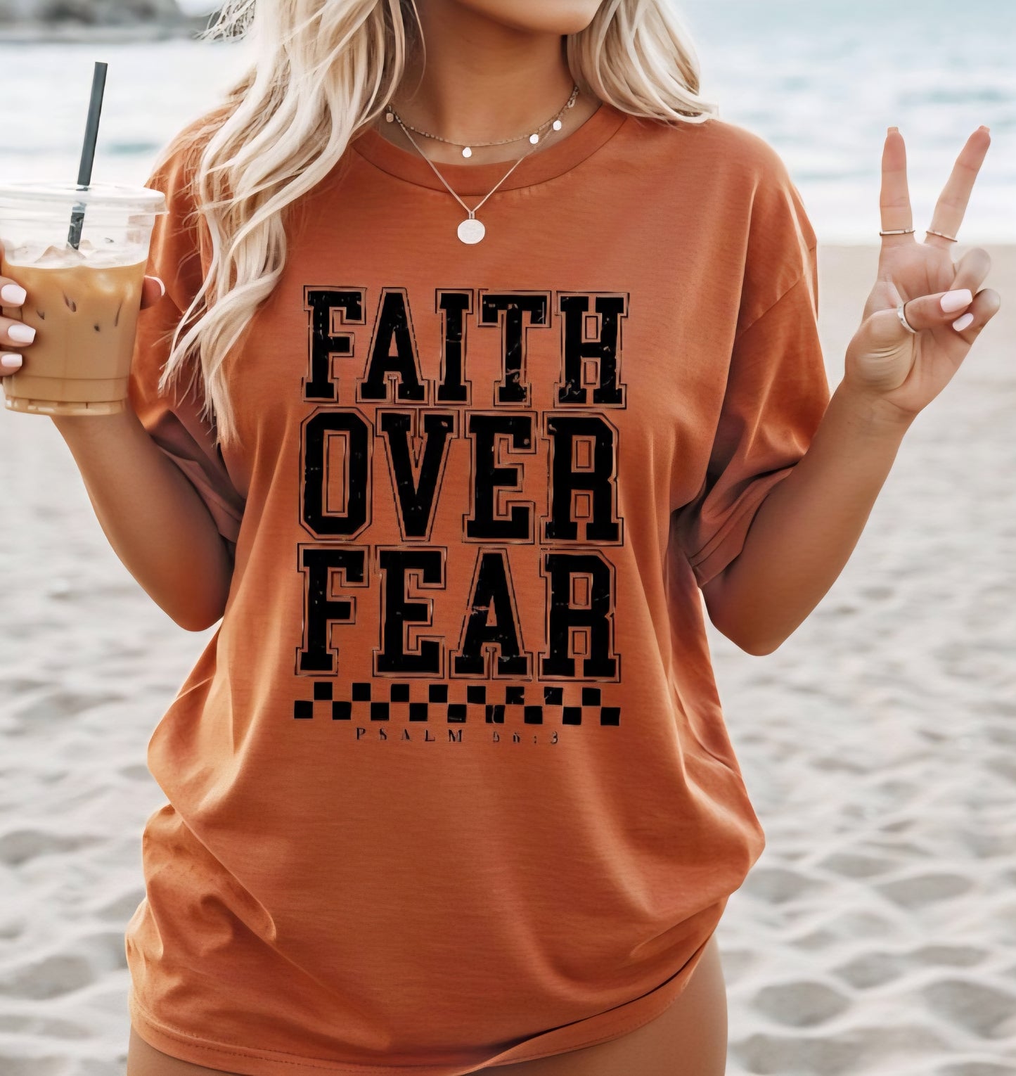Faith Over Fear Comfort Colors T-shirts 100% Cotton