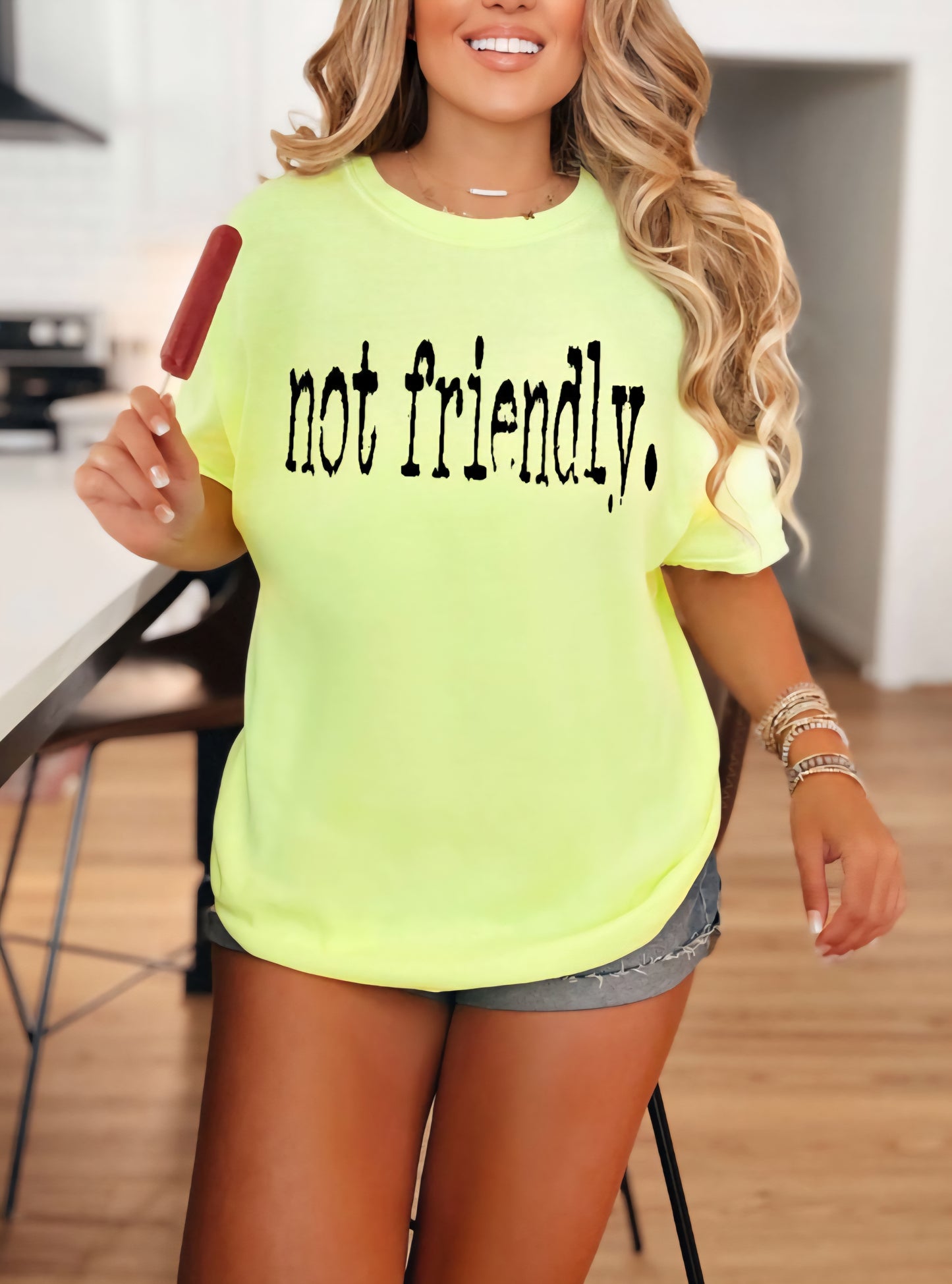 Not Friendly Funny T-shirt Comfort Colors 100%cotton