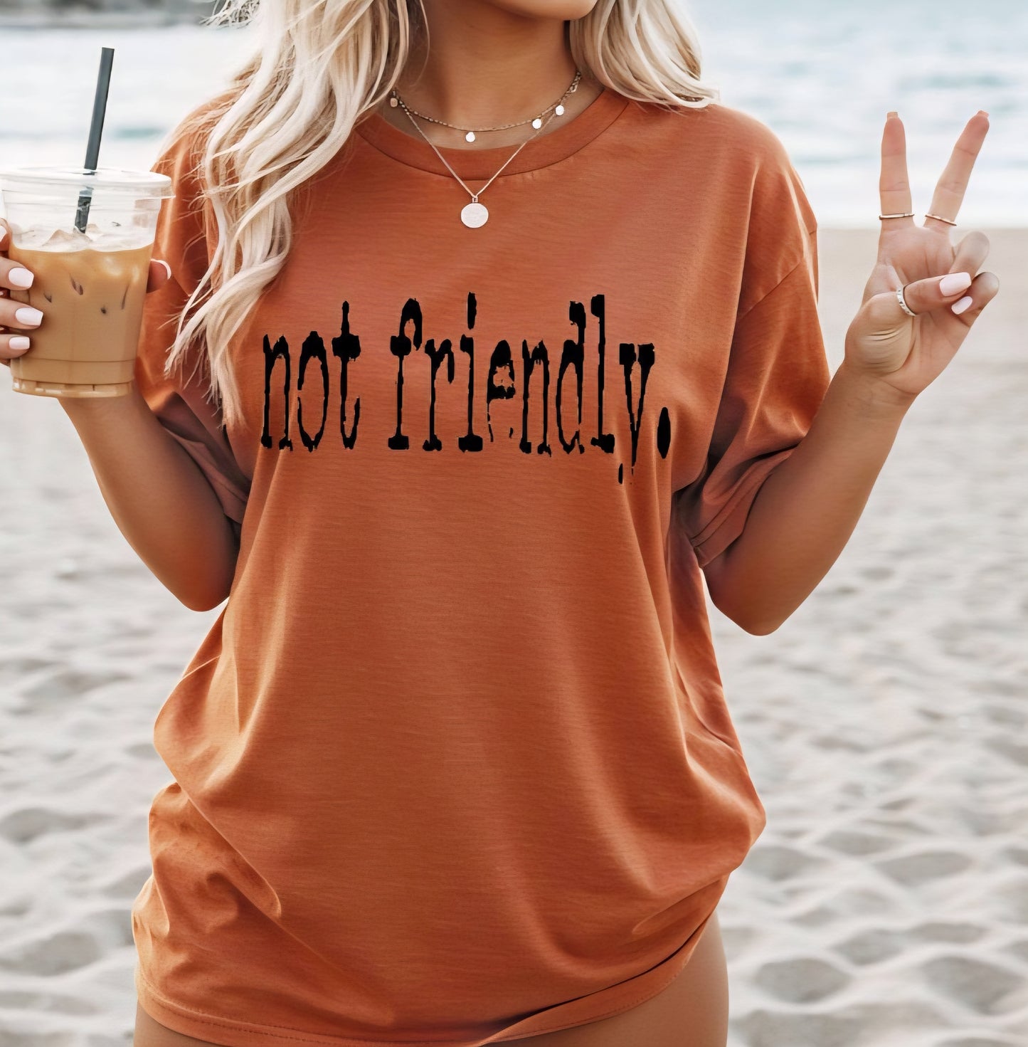 Not Friendly Funny T-shirt Comfort Colors 100%cotton