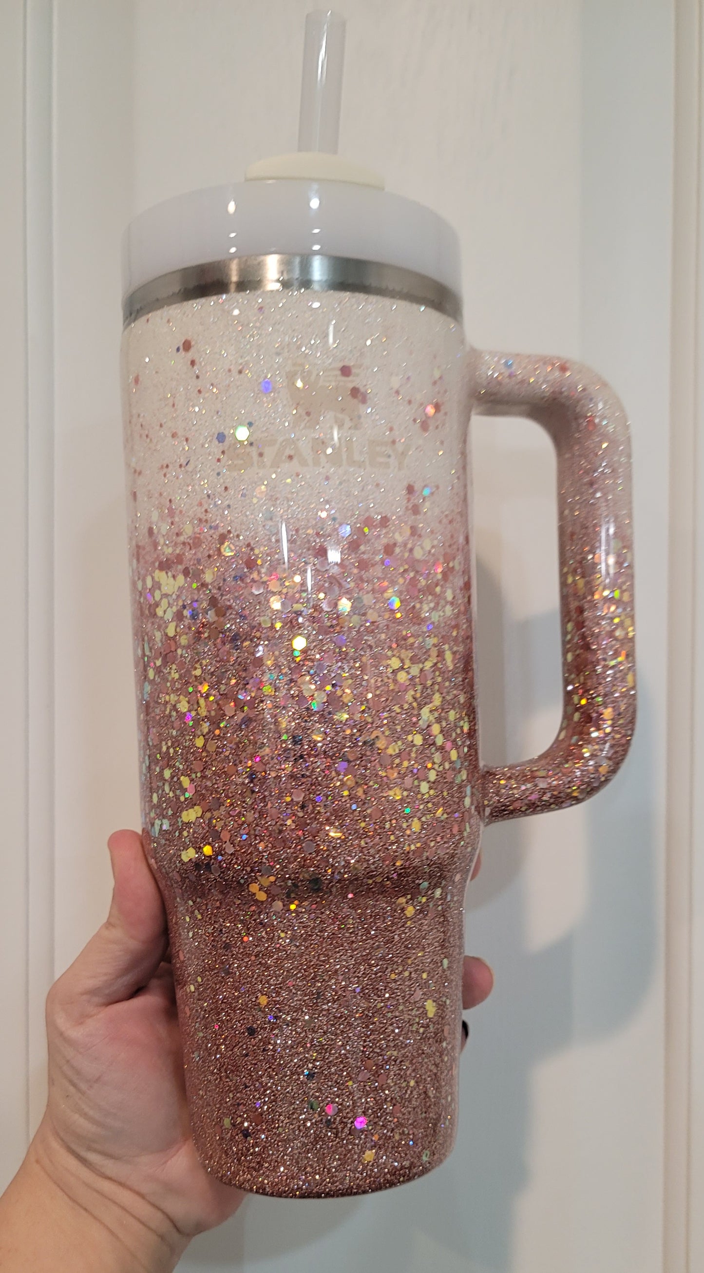 Rose Gold Glittered Stanley Epoxy