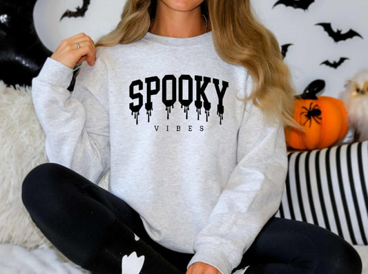 Spooky vibes Gray sweatshirt