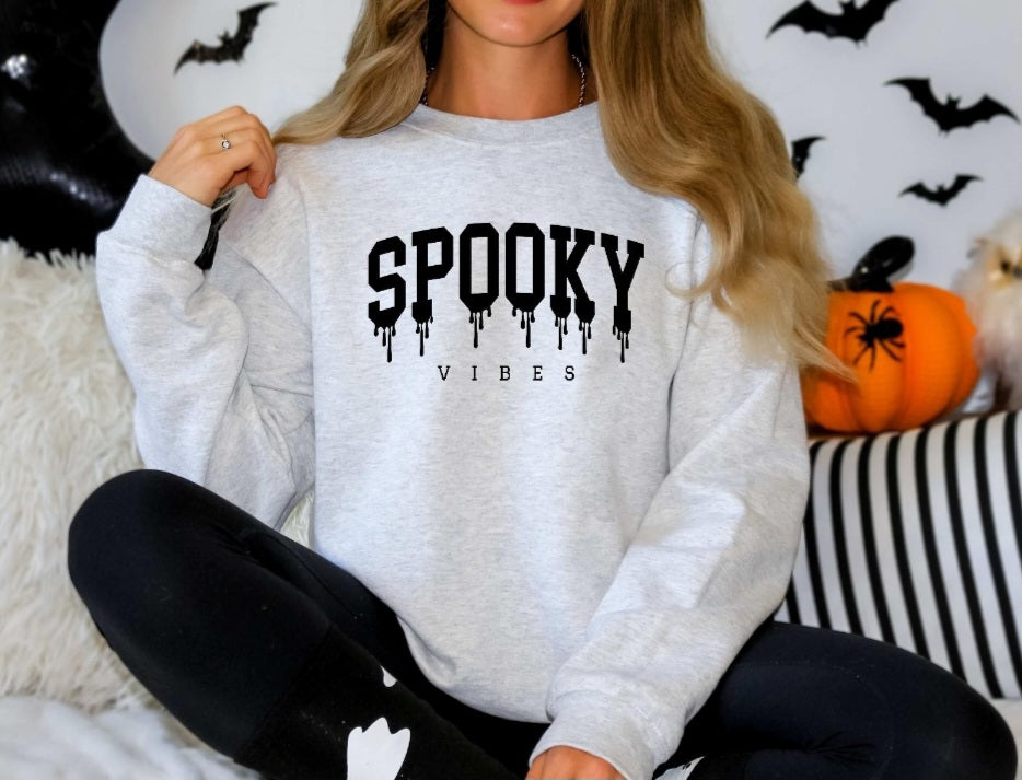 Spooky vibes Gray sweatshirt