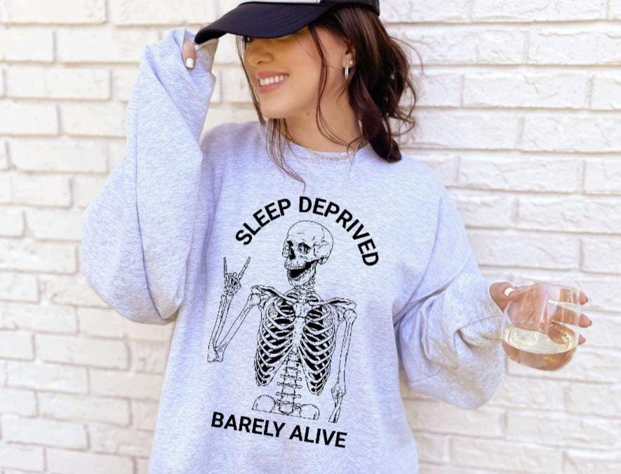 Sleep Deprived Barely Alive Funny Shirts