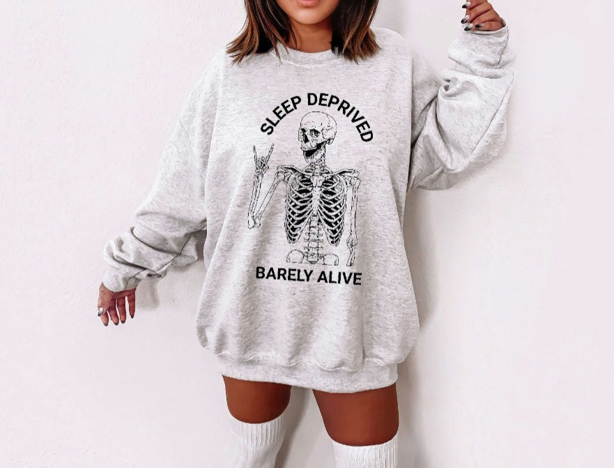 Sleep Deprived Barely Alive Funny Shirts