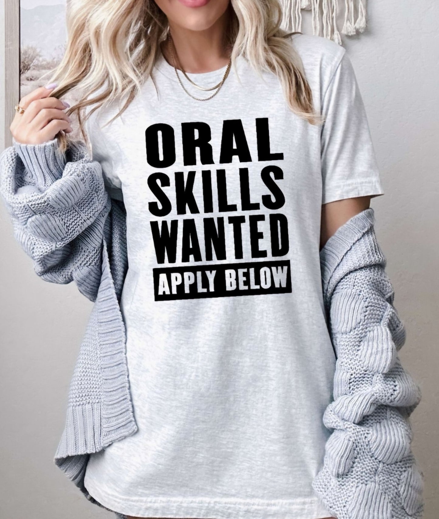 Skills Wanted Apply Below Funny Adult Humor Tshirt