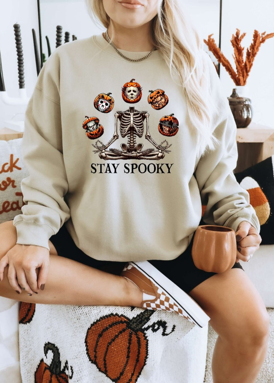 Stay Spooky Skeleton Heads Sweatshirt Or Tshirt