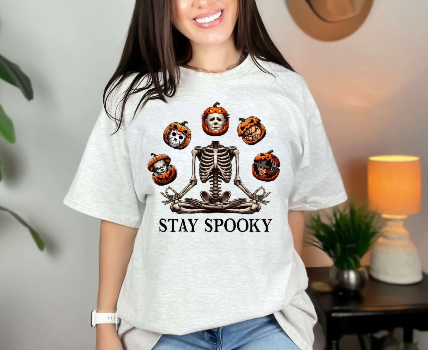 Stay Spooky Skeleton Heads Sweatshirt Or Tshirt