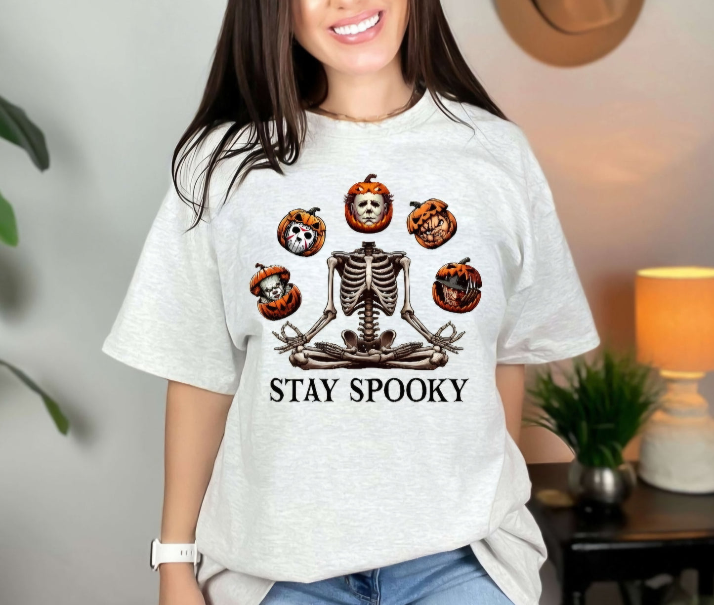 Stay Spooky Skeleton Heads Sweatshirt Or Tshirt