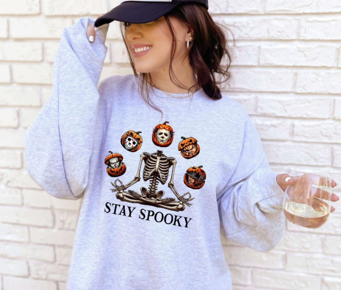 Stay Spooky Skeleton Heads Sweatshirt Or Tshirt