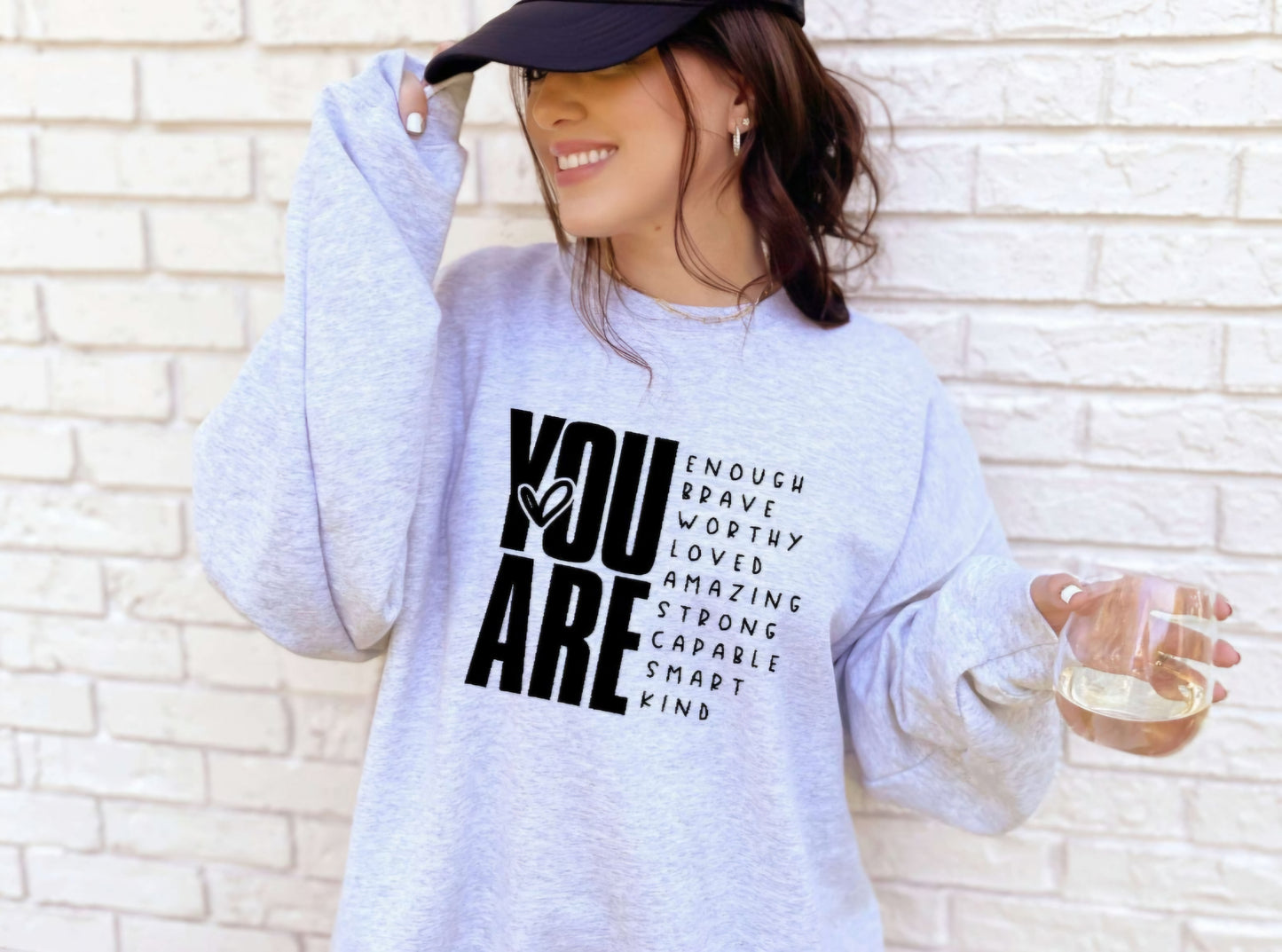 You Are Enough Crewneck Sweatshirt Or Tshirt