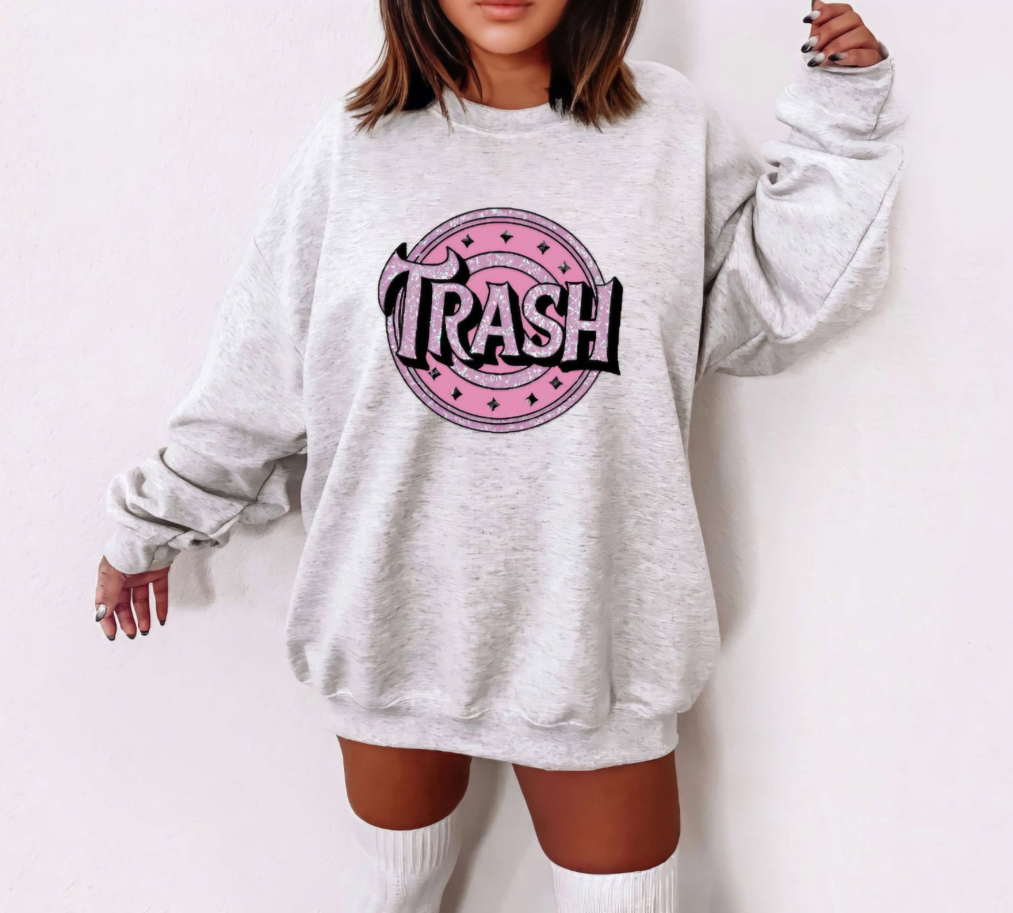 Pink Trash Crewneck sweatshirt or tshirt