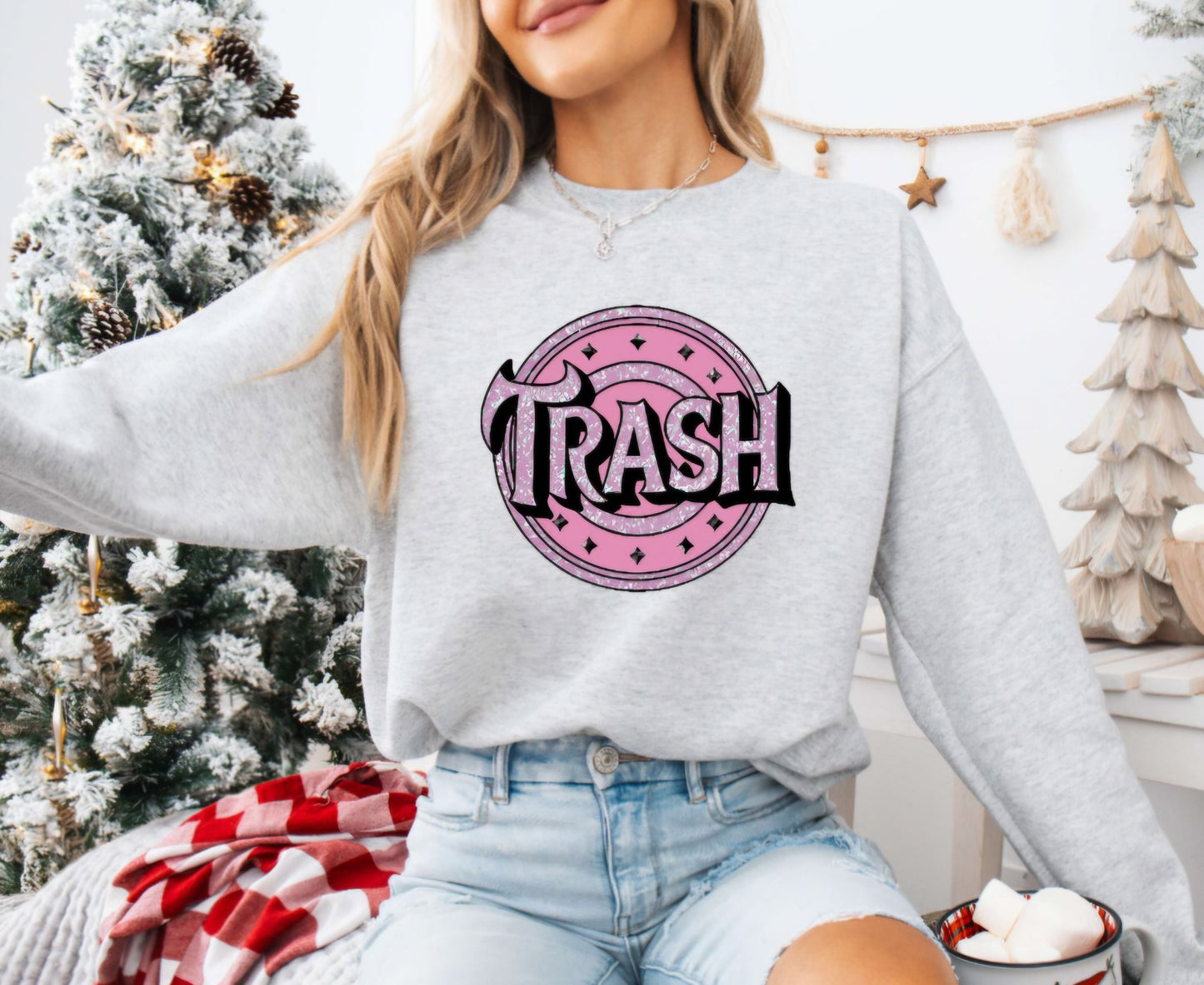 Pink Trash Crewneck sweatshirt or tshirt