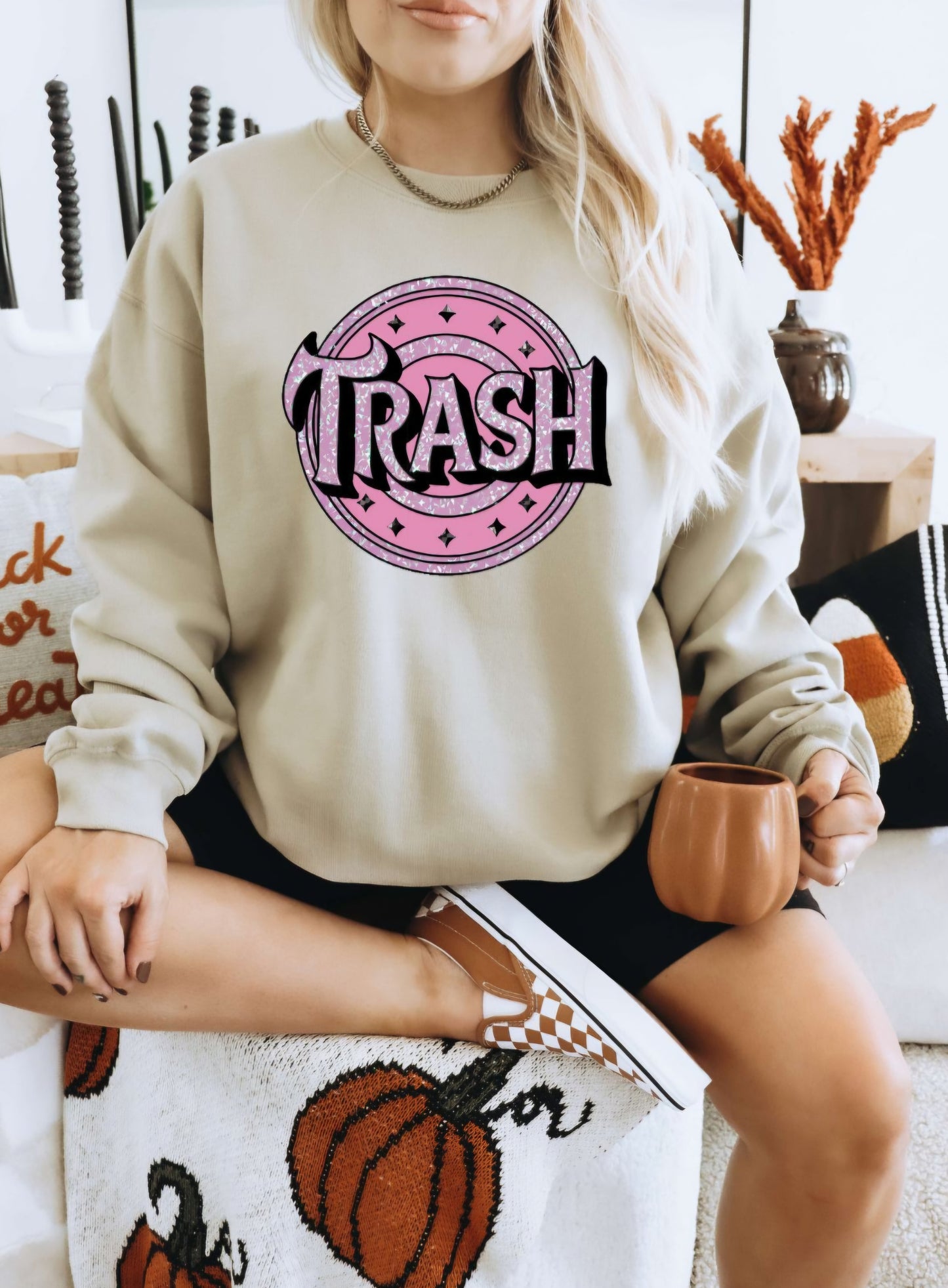 Pink Trash Crewneck sweatshirt or tshirt