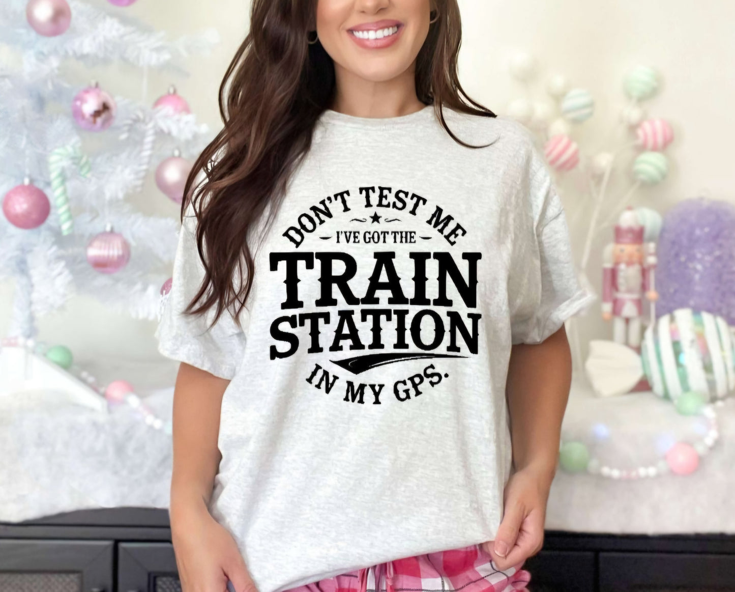 Train Station In My GPS Funny Crewneck Sweatshirt Or Tshirt