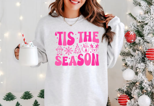 ‘Tis The Season Christmas Sweatshirt | Cozy Holiday Gildan Crewneck