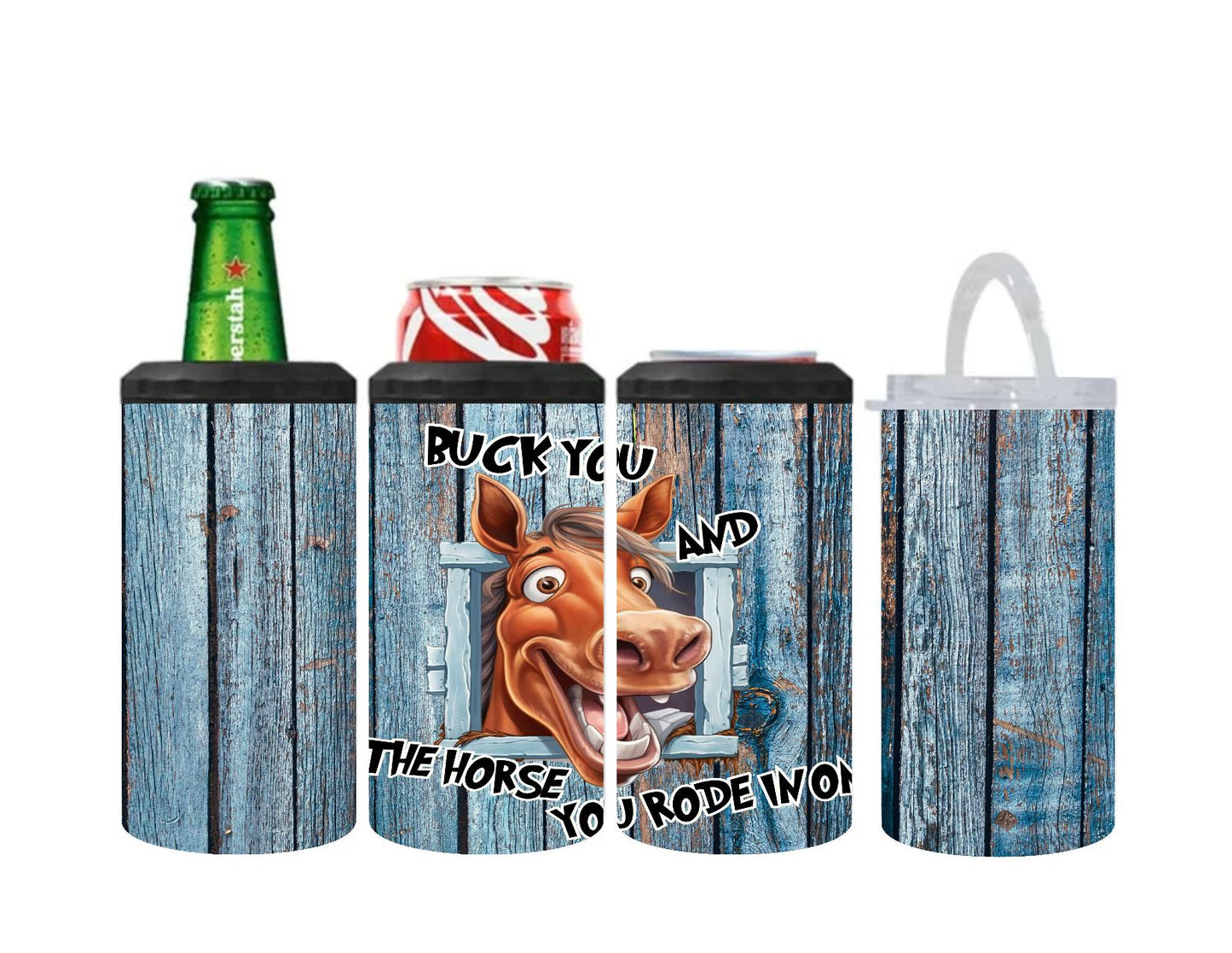 Funny 4-in-1 Can Cooler – Fits 12oz Bottles, Cans, Skinny Cans & 16oz Tumbler | Sassy & Sarcastic Designs | Stainless Steel Vacuum Insulated Drink Holder | Keeps Drinks Ice Cold