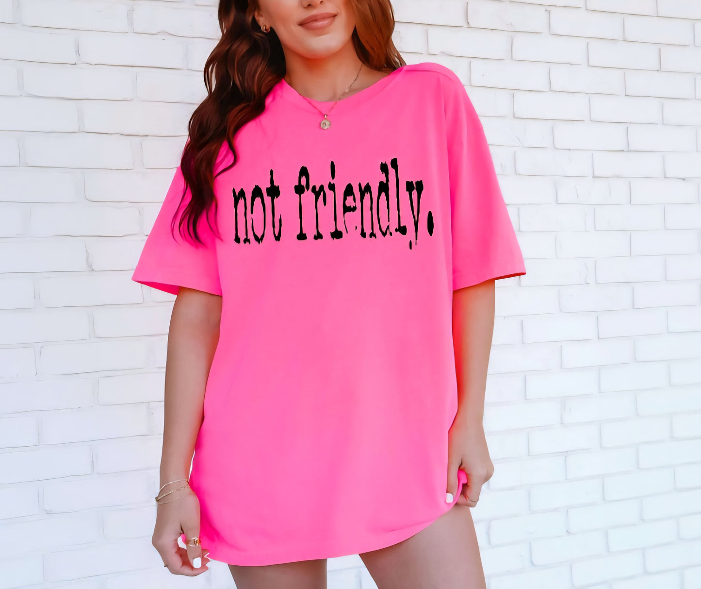 Not Friendly Funny T-shirt Comfort Colors 100%cotton