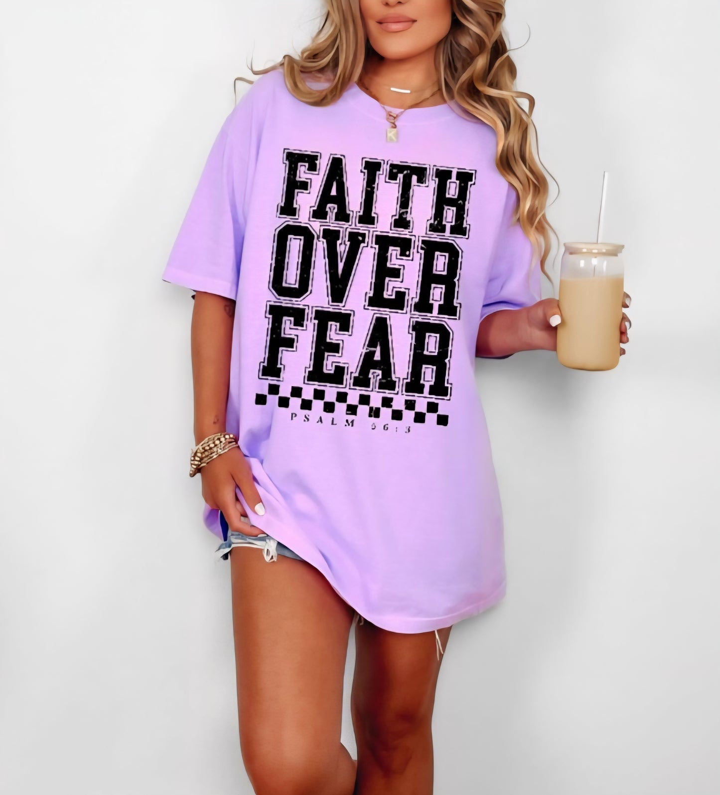 Faith Over Fear Comfort Colors T-shirts 100% Cotton