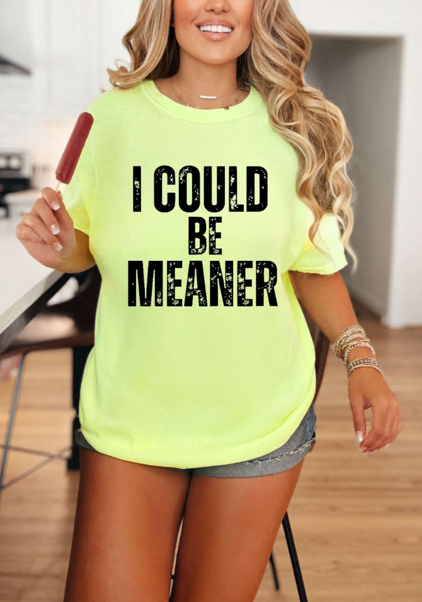 I Could Be Meaner Tshirt or Sweatshirt