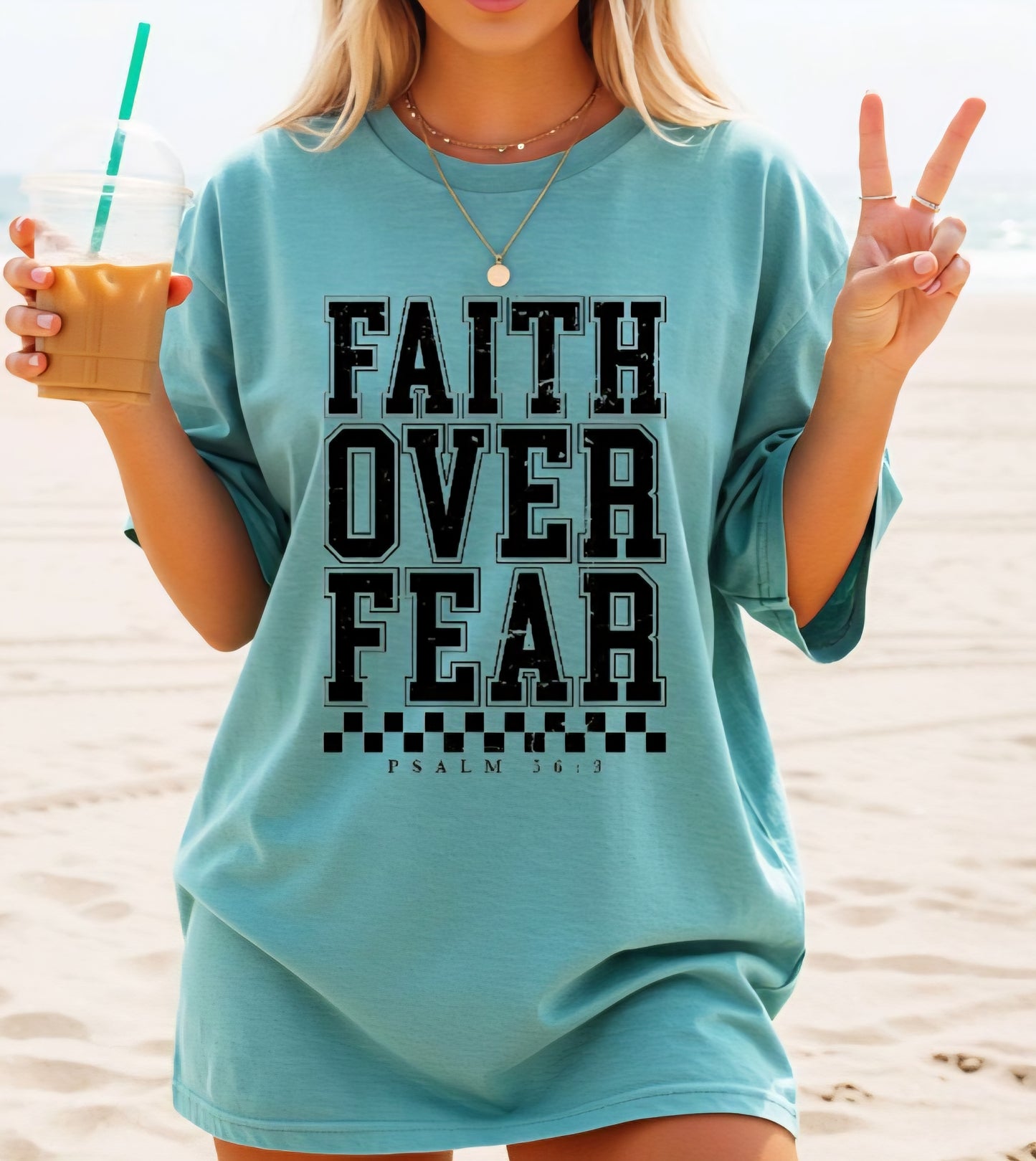 Faith Over Fear Comfort Colors T-shirts 100% Cotton