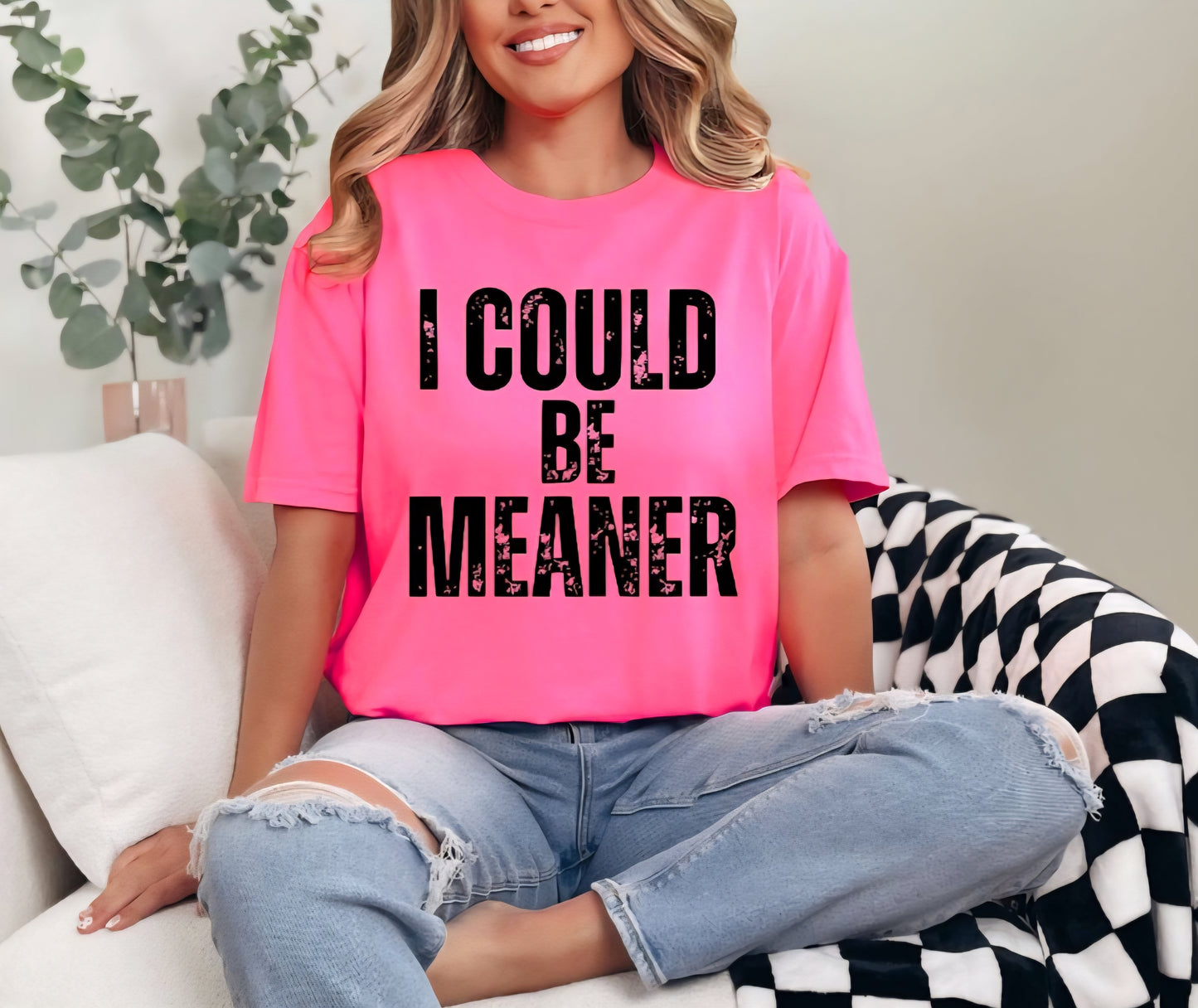 I Could Be Meaner Tshirt or Sweatshirt
