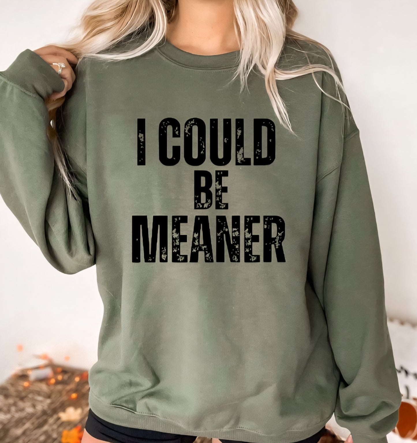 I Could Be Meaner Tshirt or Sweatshirt