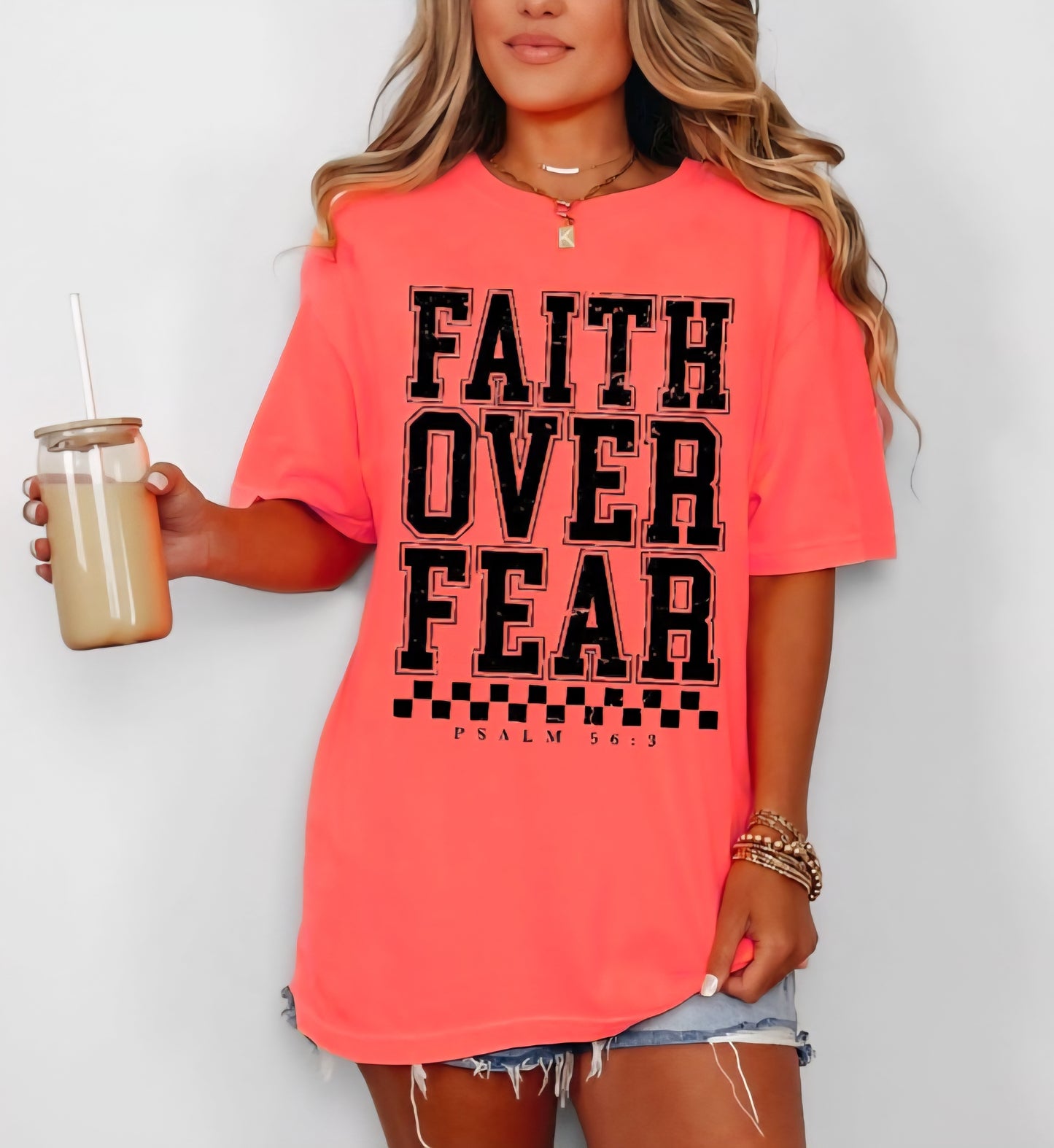 Faith Over Fear Comfort Colors T-shirts 100% Cotton