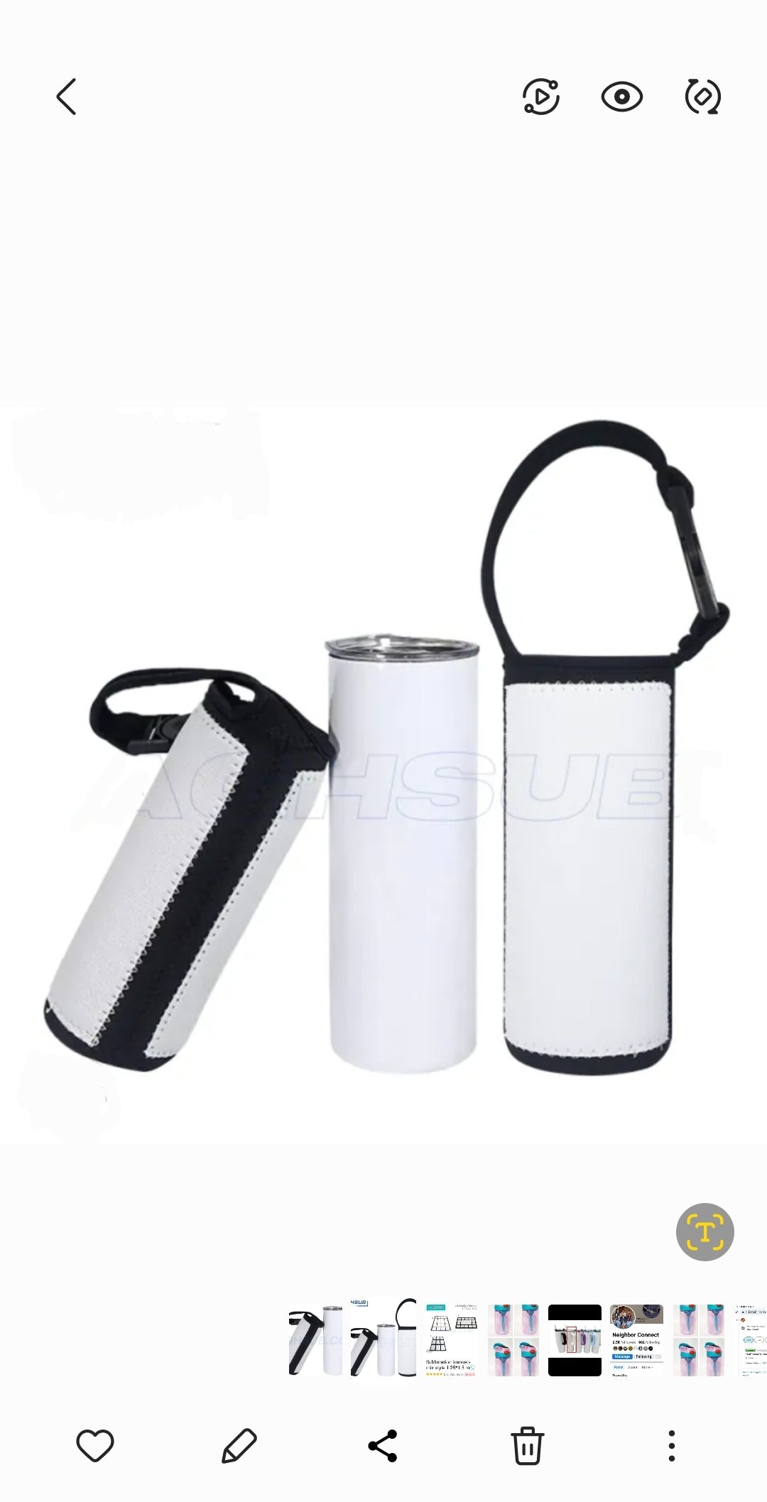 Sublimation blanks 20oz tumbler carrier/holder